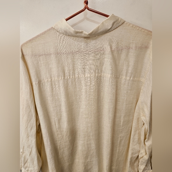 NWOT - Linen Old Navy Lt. Tan Button Down Shirt - Size XXL - Picture 7 of 9
